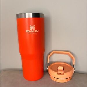 Stanley 30 oz Tumbler: Tigerlily (Discontinued Color) - Handle Lid, No Straw